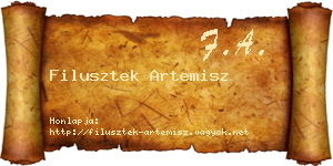 Filusztek Artemisz névjegykártya